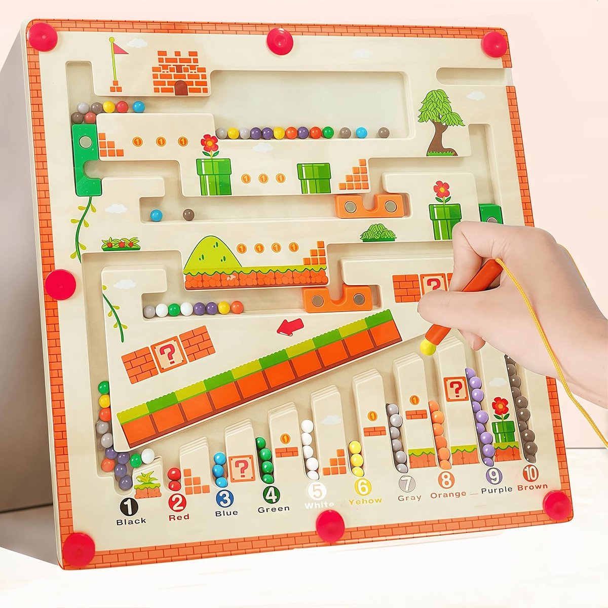 Magnetisch Labyrint Spel voor Kinderen - Houten Speelgoed voor Kleuters