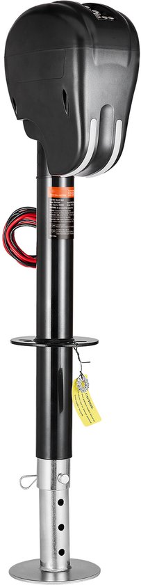 Cric de remorque électrique 1 580 kg, cric robuste pour VR avec connexion bidirectionnelle, fonction mémoire, manivelle et soufflet de cric résistant aux intempéries, hauteur de levage de 24 à 67 cm