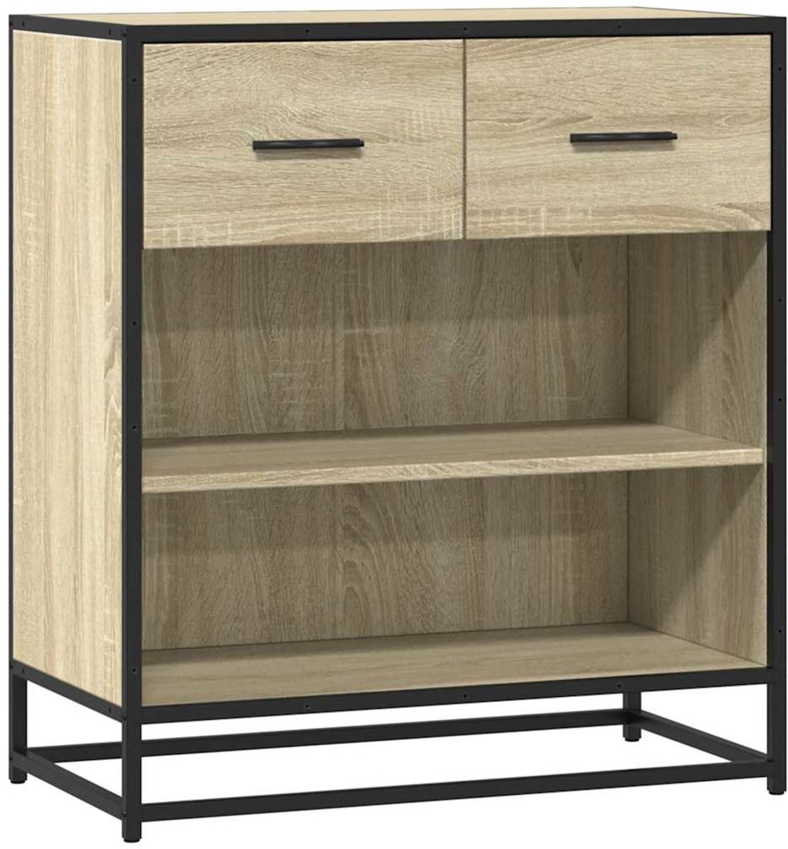 vidaXL - Dressoir - 68x35x76 - cm - bewerkt - hout - sonoma - eikenkleurig