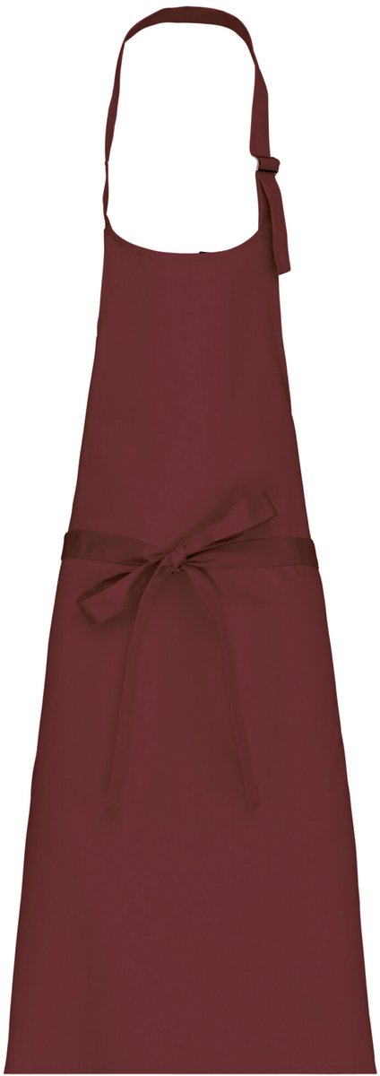 Kariban Katoenen schort zonder zak K895 - Wine - One size