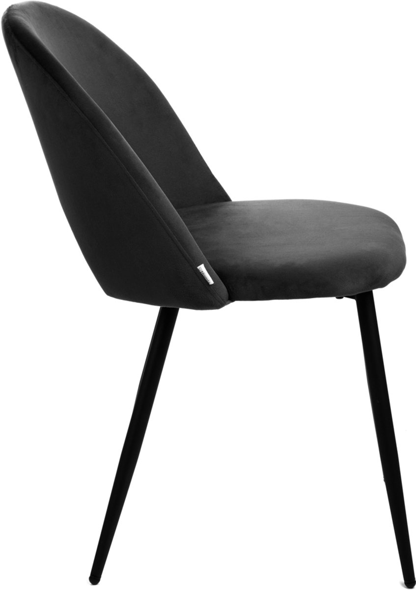HOMLA - TERCIO Chair - Velour Black - 47x55x77cm
