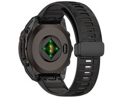 Siliconen bandje - geschikt voor Garmin Fenix 3 / 5X / 5X Plus / 6X / 6X Pro / 7X / 7X Pro / 8 (51 mm) / Quatix 3 / 6X / Tactix (7) / Enduro (2) / Descent Mk1 / Mk2(i) / Mk3i 51 mm / D2 / Epix Pro Gen 2 51 mm - zwart-grijs