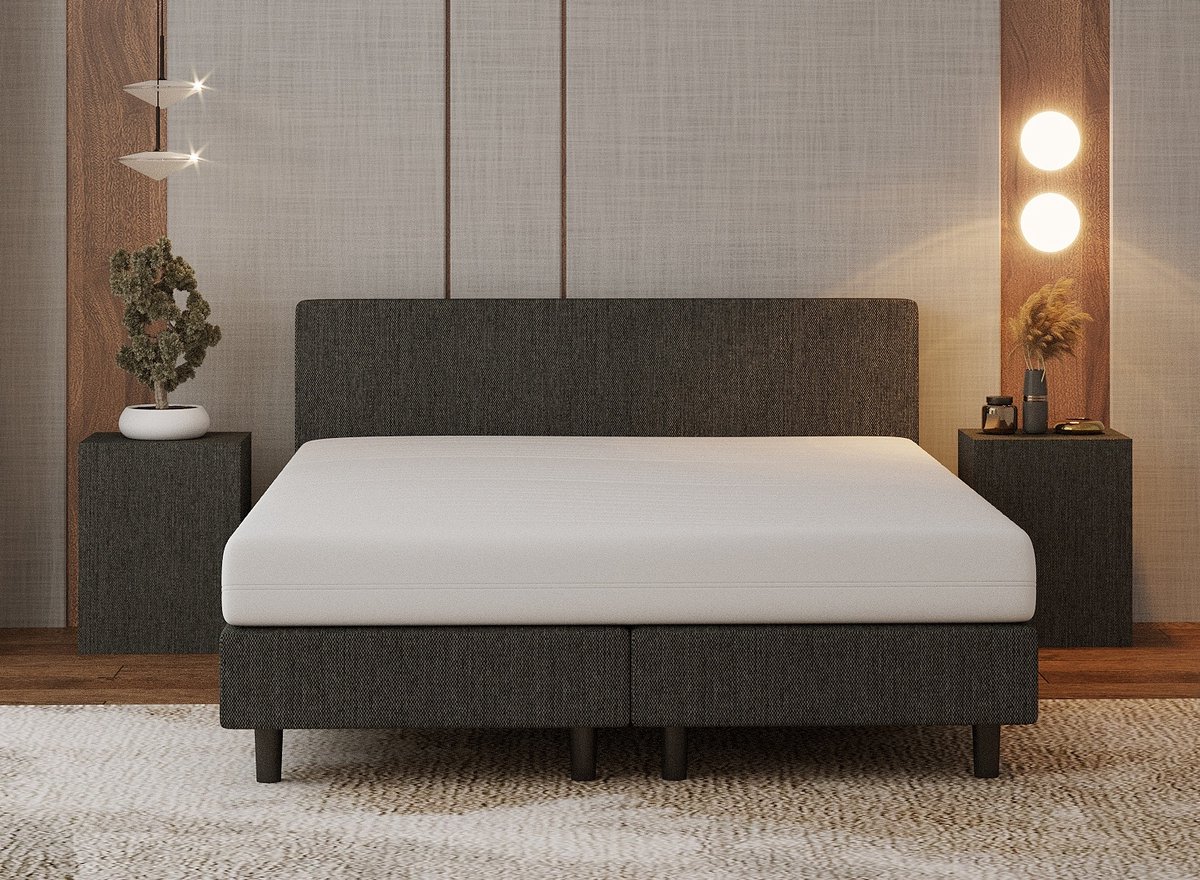 Nessa® - 160x200 Boxspring Bjorn Antraciet - Inclusief Pocketvering matras