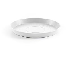 Ecopots Saucer Round - Pure White - Ø28,7 x H3 cm - Ronde witte onderschotel met waterreservoir