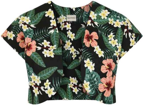 Banned - Phoebe Tropical Tiare Bolero - M - Vert