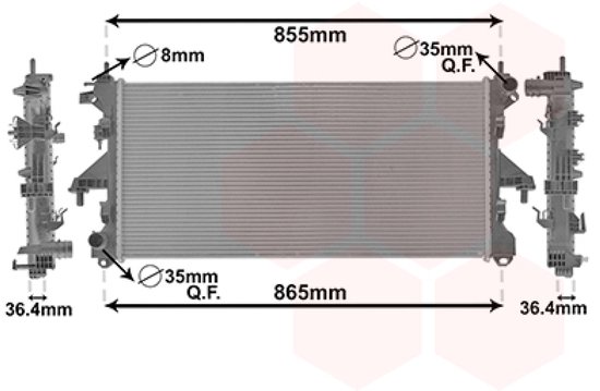 Van Wezel - RADIATOR VOOR CITROEN JUMPER 2006-2014 | bol