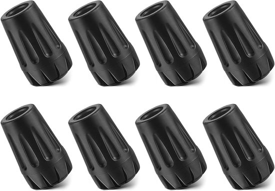 6 stuks rubberen punten voor wandelstokken