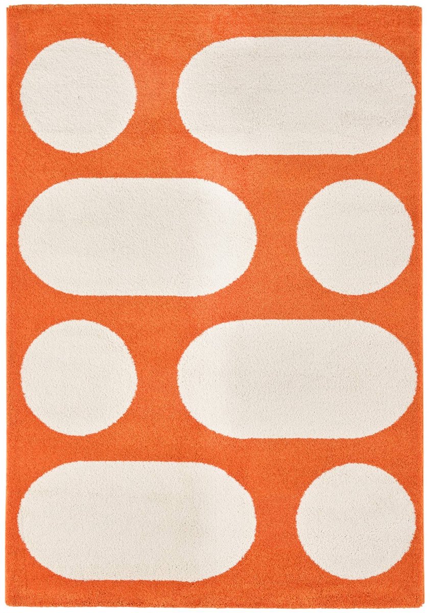 sweeek - Interieurtapijt joyce oranje, modern patroon