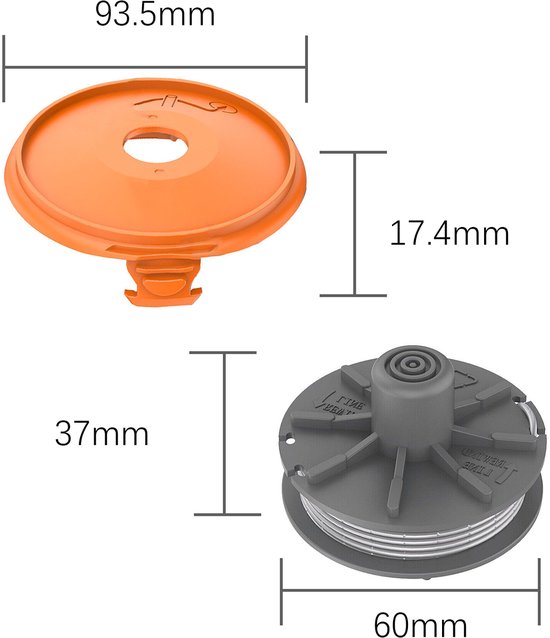 Trimmerspoel voor Gardena Easycut 400, ComfortCut450 grastrimmer van Merkloos	 — afbeelding 2