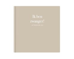 Zwangerschapsdagboek 'Ik ben zwanger' - 9 maanden zwangerschapsdagboek - mijn 9 maanden boek - zwangerschapsdagboek - cadeau zwangere vrouw - beige - zwangerschap - Writemoments