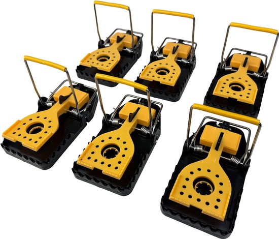 TWILG - Rattenval - Rattenklem - 6 stuks - Rattenvallen voor binnen en buiten - Rattengif en rattenvergif alternatief