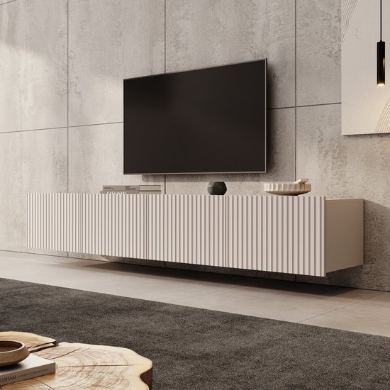 Meubella - TV-Meubel Kenderes - Beige - 200 cm