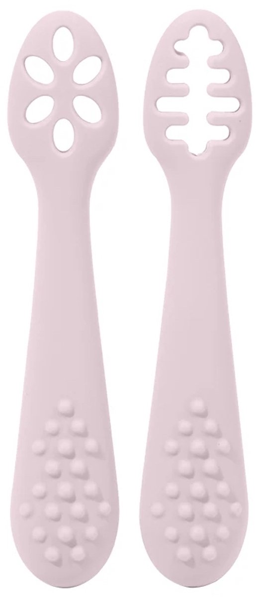 Eerste Lepel voor Baby – Siliconen, BPA-vrij & Perfect om Zelf te Leren Eten - Roze