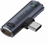 100W USB-C Splitter met snelladen – Dual USB-C adapter voor audio en opladen, Geschikt voor iPhone 16/15, iPad, MacBook, Galaxy & meer.