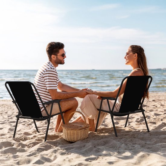 Outtec® Campingstoel - Strandstoel - tot 120kg - Visstoel, Vouwstoel, Tuinstoel, Lichte Campingstoel, Strandstoel van Merkloos — afbeelding 4