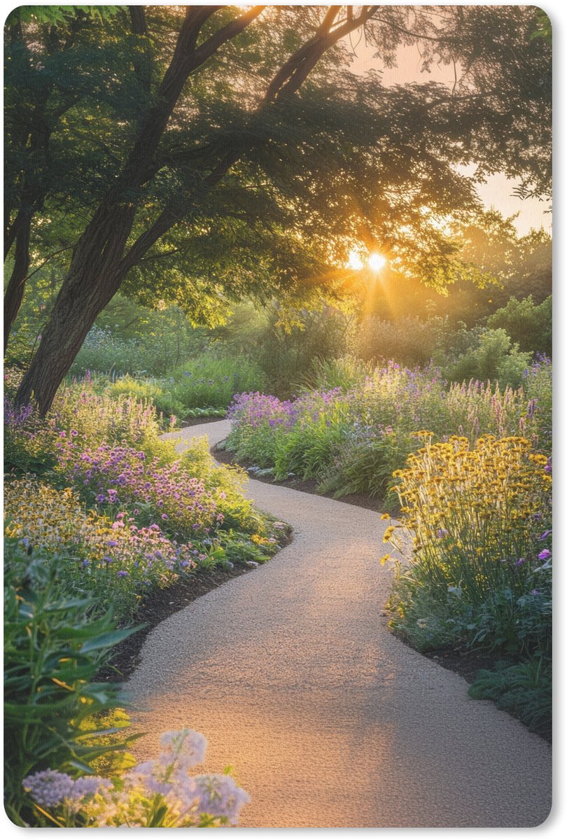 Muismat 18x27 cm - Mousepad Pad - Bloemen - Park - Muismatten
