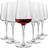 KROSNO | Verres à vin rouge | Lot de 6 verres – 500 ml | Artisanat traditionnel, Design élégant | Parfait pour la maison, les restaurants et les fêtes | Compatible lave-vaisselle