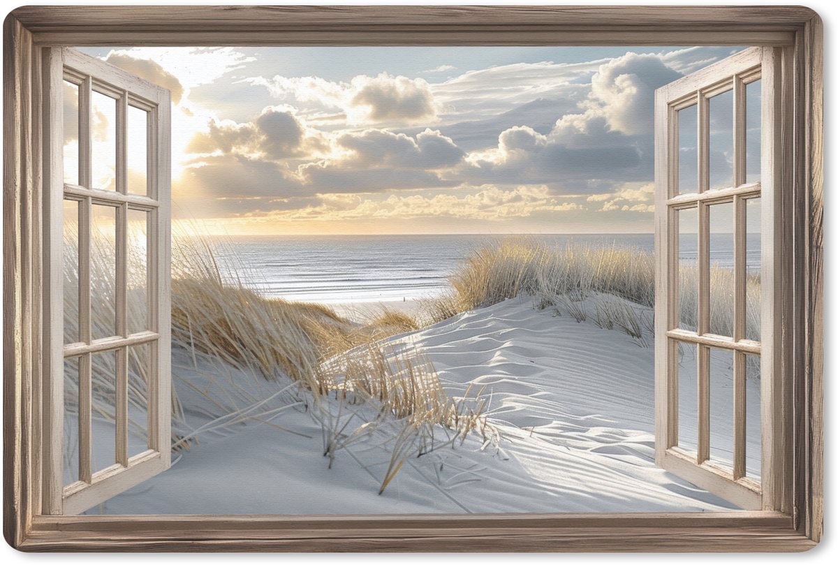 Muismat 27x18 cm - Mousepad Doorkijk - Strand - Duinen - Zee - Natuur - Muismatten