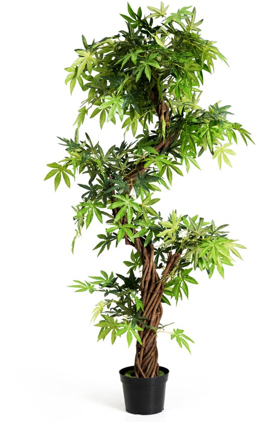 COSTWAY Kunstplanten, groot, 160 cm, kunstplant in pot, kunstboom als echt, kamerplant...
