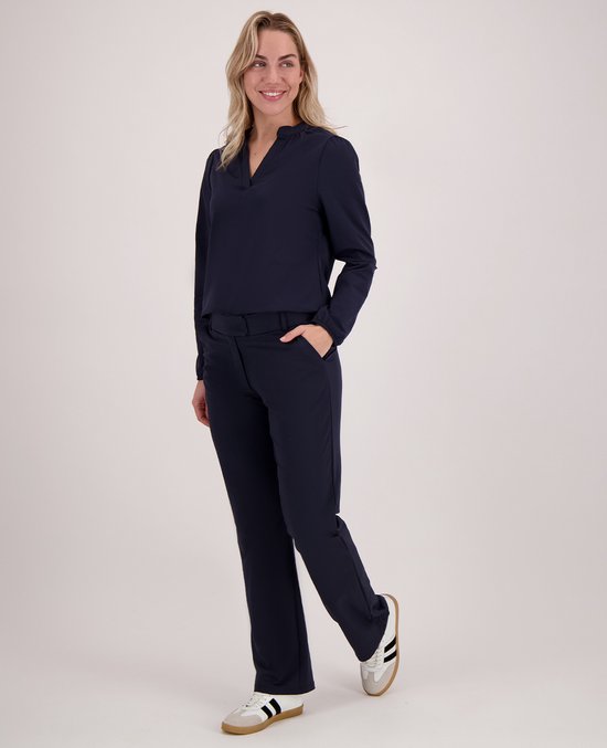 Je m'appelle Travelstof At Work Broek Straight fit Met stretch - Blauw - Maat XL