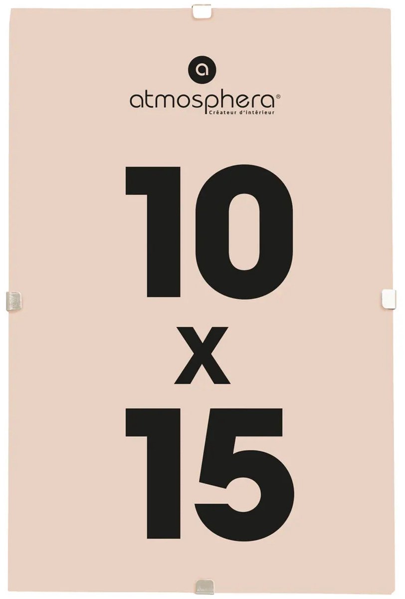 Atmosphera Fotolijstje zonder rand - voor 10 x 15 cm foto - mdf/glas - Het basic fotolijstje Transparant