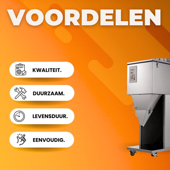 Professionele Vulmachine - Poeder - Keuken - Fijn maler - Pneumatisch - Twee Uitgangen - 100-1000ML - RVS van Merkloos — afbeelding 2