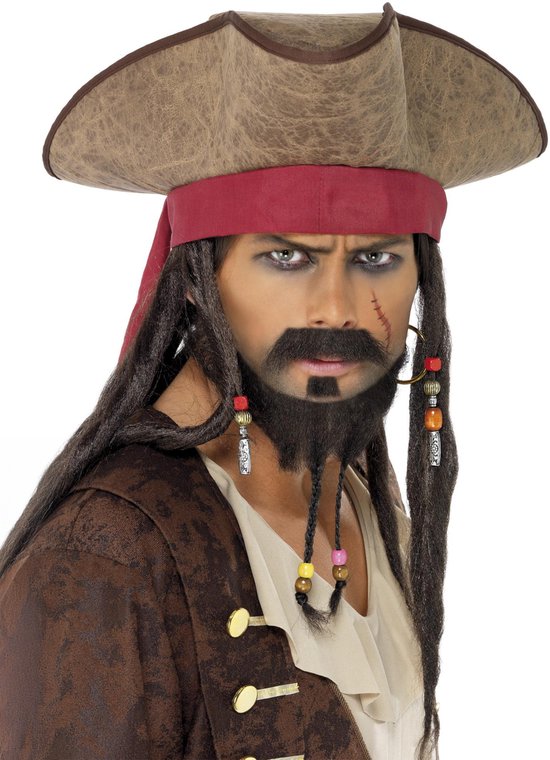 Piratenhoed voor mannen - Verkleedhoofddeksel - One size