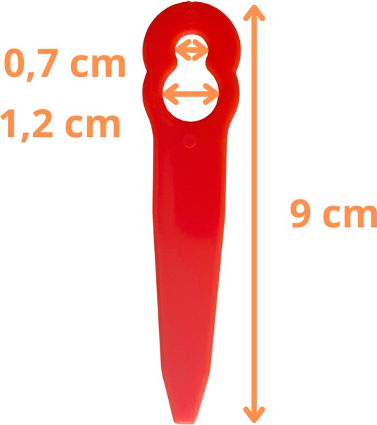 Reservemes 40080071000 geschikt voor Stihl Polycut 2-2 Polycut 3-2 FSA 45 FSA 57 FSE 52 - Kunststof mes voor kantentrimmer - Pak van 100 van Stihl — afbeelding 2
