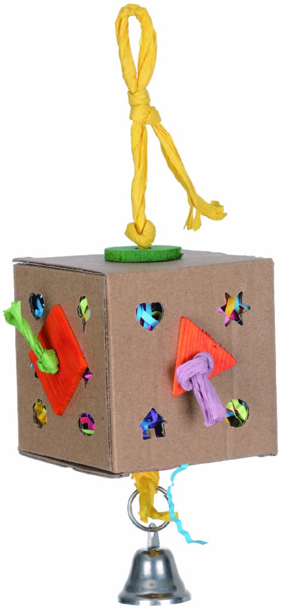 Adori Fun Box With Crinkle Paper Inside - Vogelspeelgoed - 33x11x11 cm Multi-Color