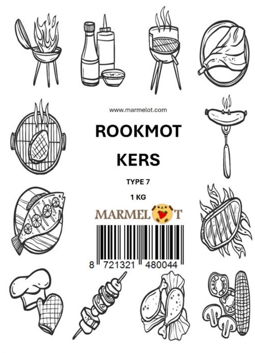 Marmelot Rookmot Kers 1kg 4liter