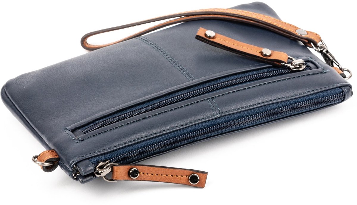 Bron navy-blauwe crossover Tas 22x13cm
