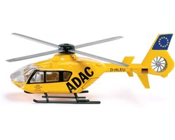 SIKU 2539, Reddingshelikopter, 1:55, metaal/kunststof, geel, beweegbare rotors