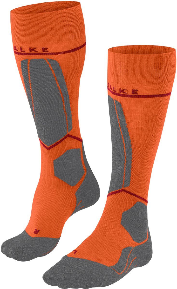 FALKE SK4 met compressie wol functioneel materiaal compressie skisokken heren Oranje