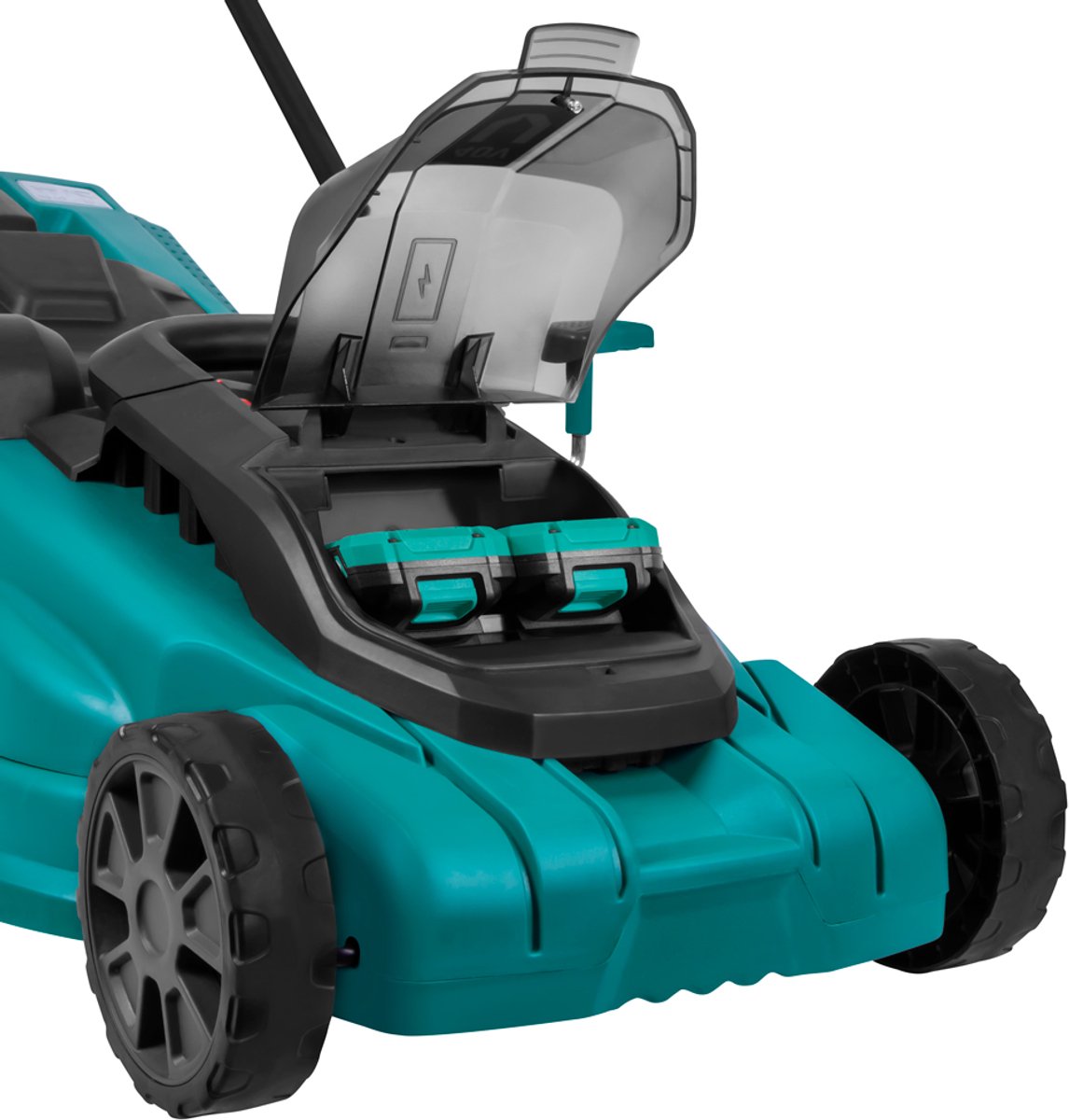 VONROC Accu Grasmaaier – 40V – 38 cm maaibreedte - Vier instelbare maaihoogtes: 35/45/55/65 mm - Incl. 45L Opvangbak - Incl. 2x 2.0Ah Accu en dubbele snellader – foto 3
