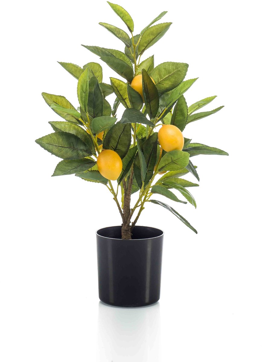 Emerald Kunstboom citroen 40cm - Kunstplant voor binnen Groen