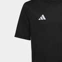 Zwart Adidas sportshirt met wit Adidas logo op de borst.