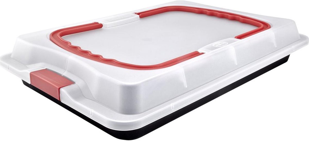 Braadslede Dr. Oetker Bake & Go Met deksel Staal Plastic (29 x 42 x 4 cm)