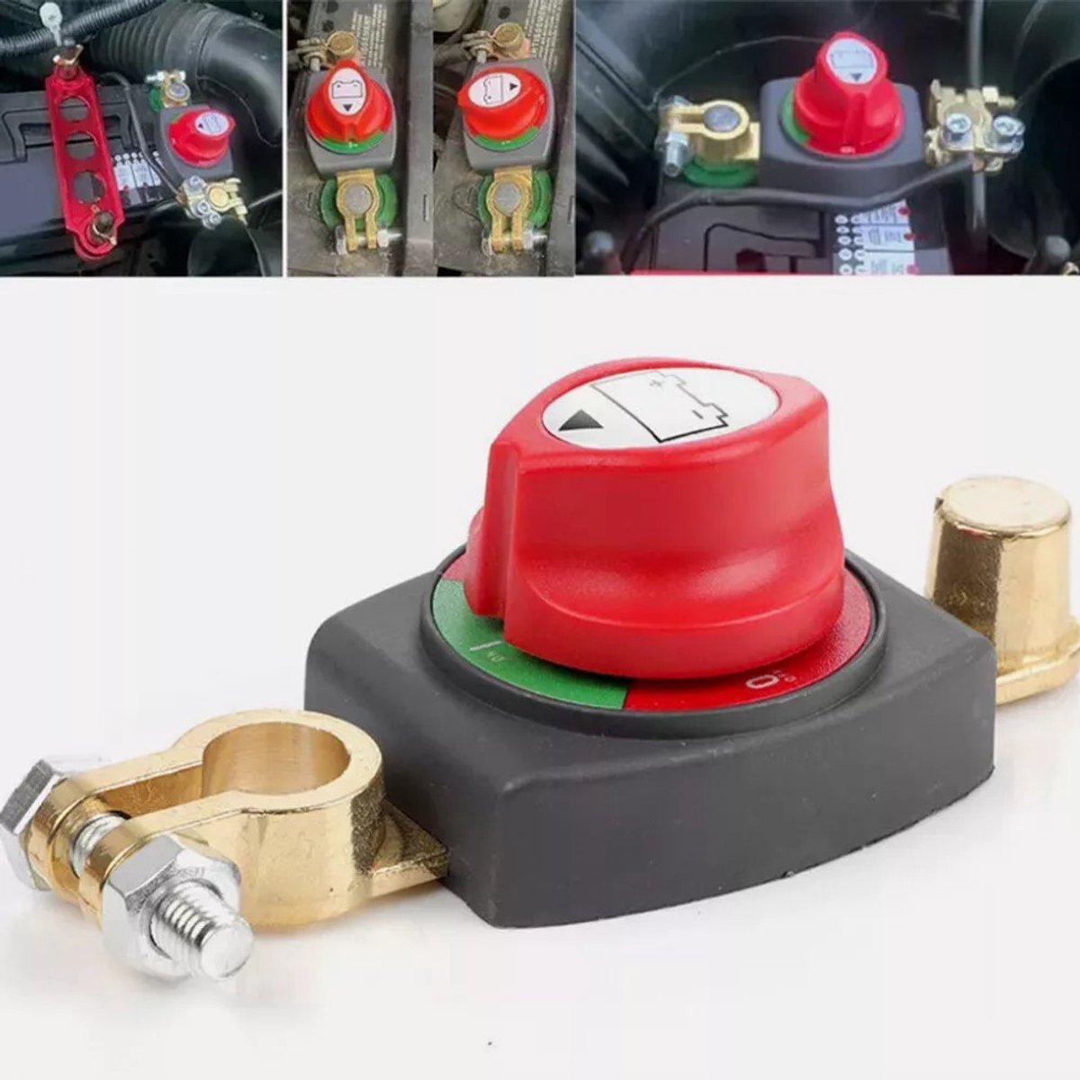 Universele auto-accu schakelaar, 12 V - 24 V, scheidingsschakelaar, hoofdschakelaar, stroomonderbreker, voor auto, vrachtwagen, boot, voertuigen