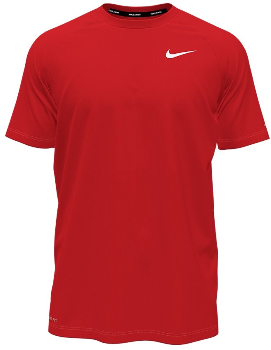 Nike heren zwemshirt essential hydroguard Rood