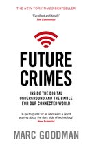 Boek kaft: 'Future Crimes' met een rode wifi-icoon boven de titel. 'The New York Times Bestseller'.