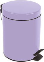 spirella Pedaalemmer 3L - SYDNEY - Lavendel - Staal - Voor Badkamer of Toilet