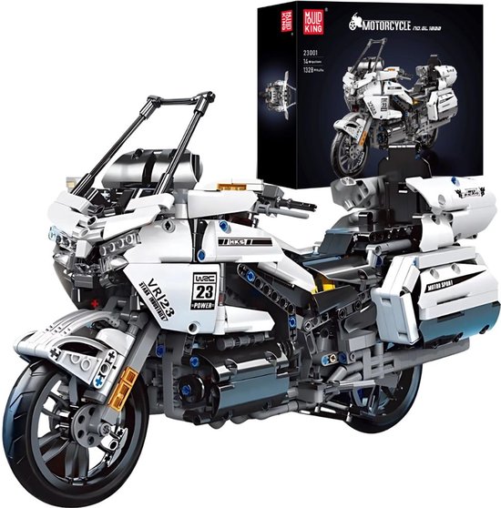 Mould King - 23001 Honda Goldwing Motorcycle bouwpakket | City speed champions adventure | Classic creator motorfiets | Technische motor speelgoed voor kinderen en volwassenen compatibel met lego mould king sluban mega | 1328 bloks | Vaderdag cadeau