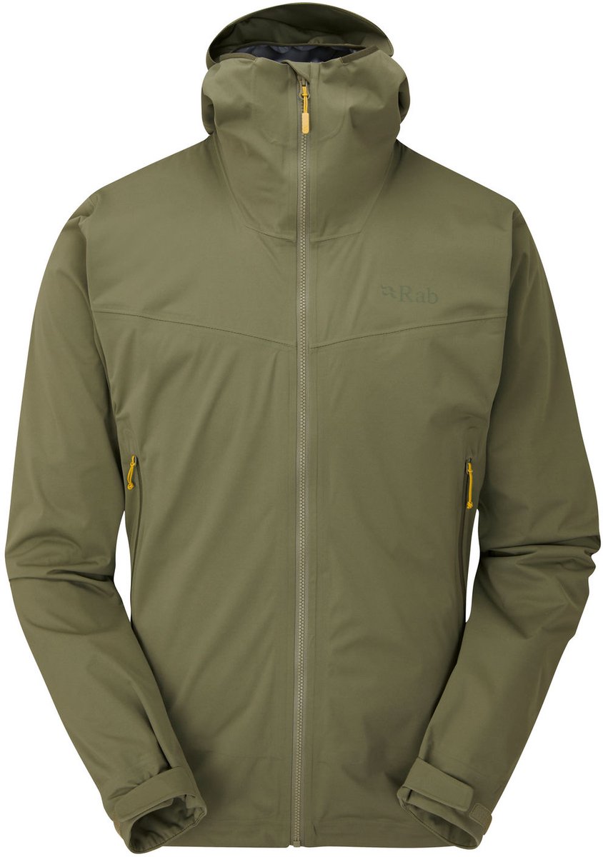 Rab Kinetic 2.0 Jacket – Outdoor Kleding Jassen Waterdichte jassen Khaki