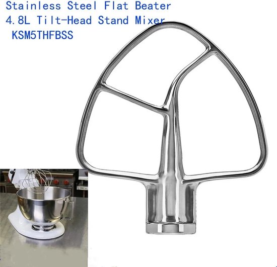 Voor KitchenAid 5KSM5th3PsSS Keukenmachines Accessoire-set gemaakt van roestvrij staal, volledig gemaakt van roestvrij staal en vaatwasser-veilige van Merkloos — afbeelding 2