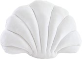 Decoratief Kussen - Schelp Kussen - Woonkamer Decoratie - Zachte Pluche Materiaal - 34x25 cm - Wit