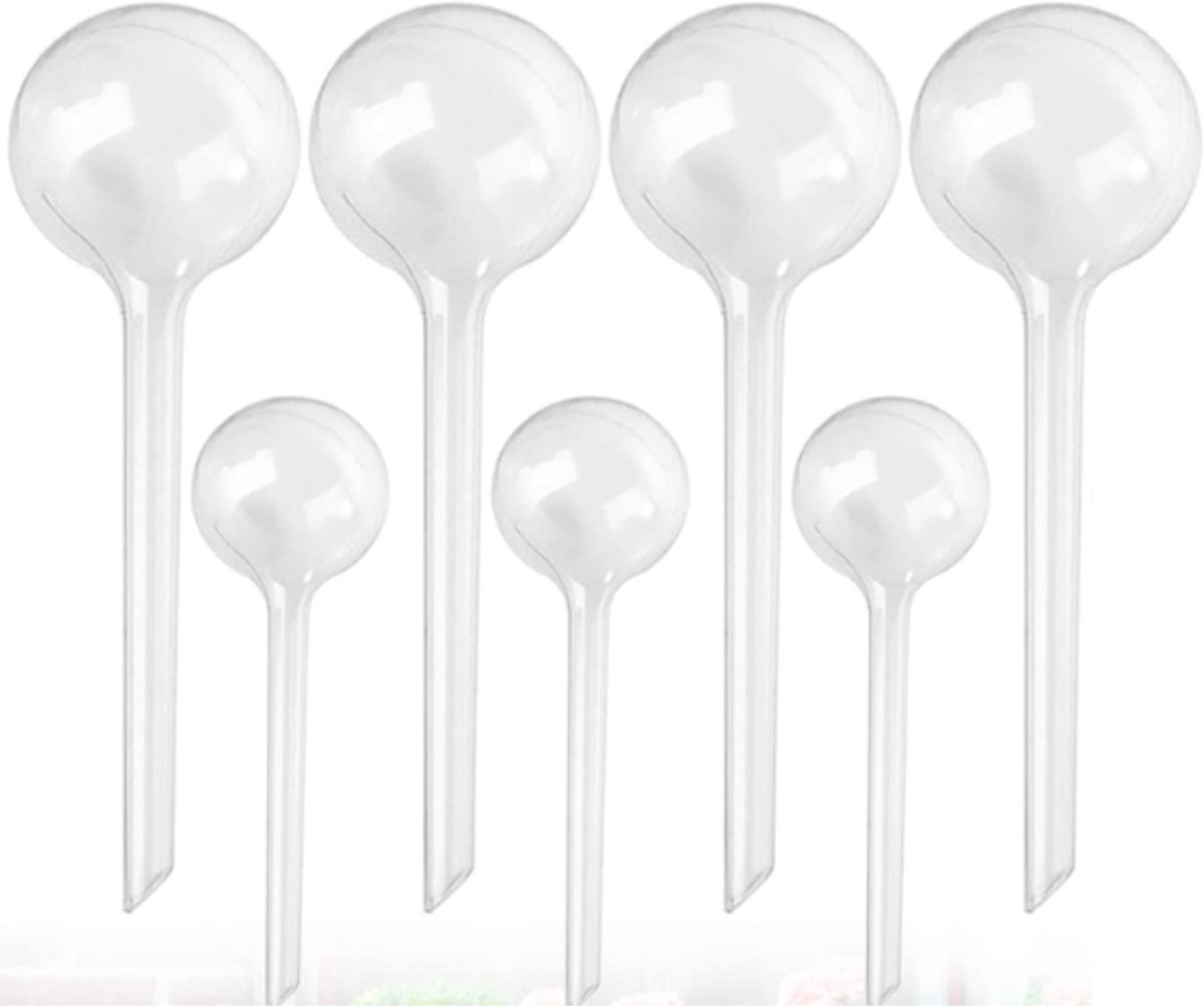 Set van 7 - 4 grote ronde stukken, 3 kleine ronde stukken - 300ml，70ml - wit - kunststof - Planten waterdruppelaar voor binnen en buiten - Waterbol - 8*26cm,5*13.5cm - Waterdruppelaar voor planten