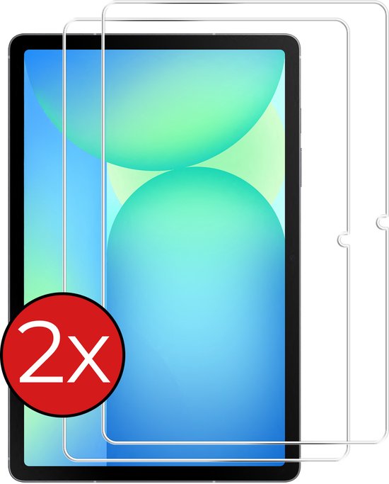 Screenprotector - 2 Stuks - Geschikt voor Samsung Galaxy Tab S10 FE Plus - Extra Sterk - Beschermglas - Gehard Glas - Tempered Glass - Screen Protector