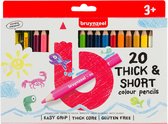 Bruynzeel Kids korte / dikke kleurpotloden set 20
