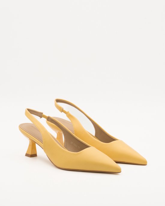 Dames Pumps - Heels - Geel - Imitatieleer - Maat 39 - Hakken, Oranje