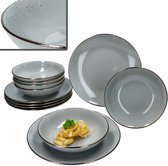 Bol.com 12-delig LUCCA servies van steengoed voor 6 personen - 24327466 aanbieding